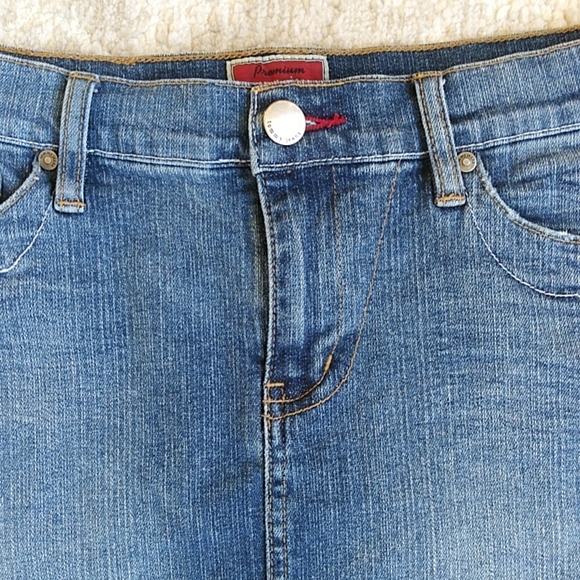 Premium Tommy Jeans Denim Red Label Frayed Hem Skirt J5 Blue - Picture 5 of 16